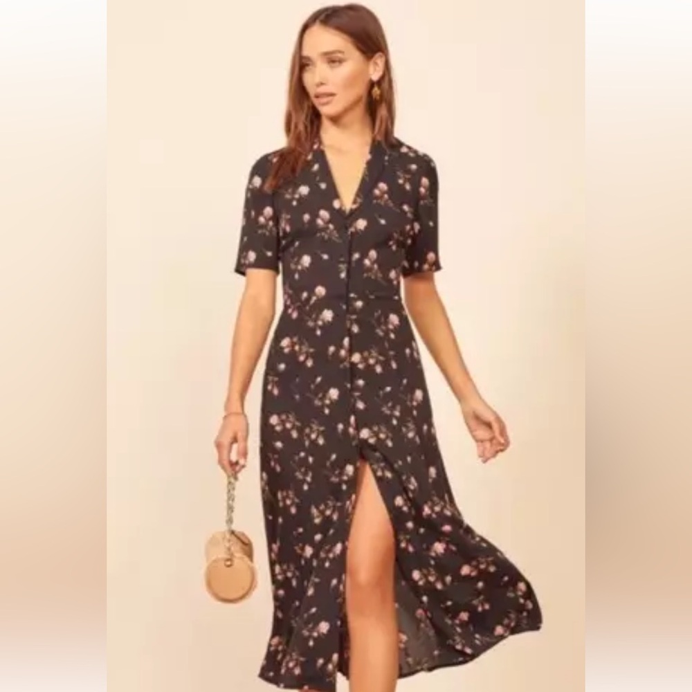 Reformation Rocki Midi Floral Dress
